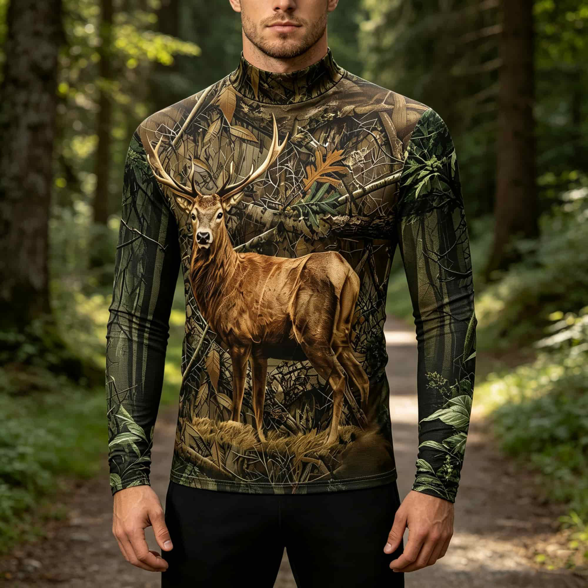 Outdoor Hunting Graphic Tees - Męska koszulka z długim rękawem i