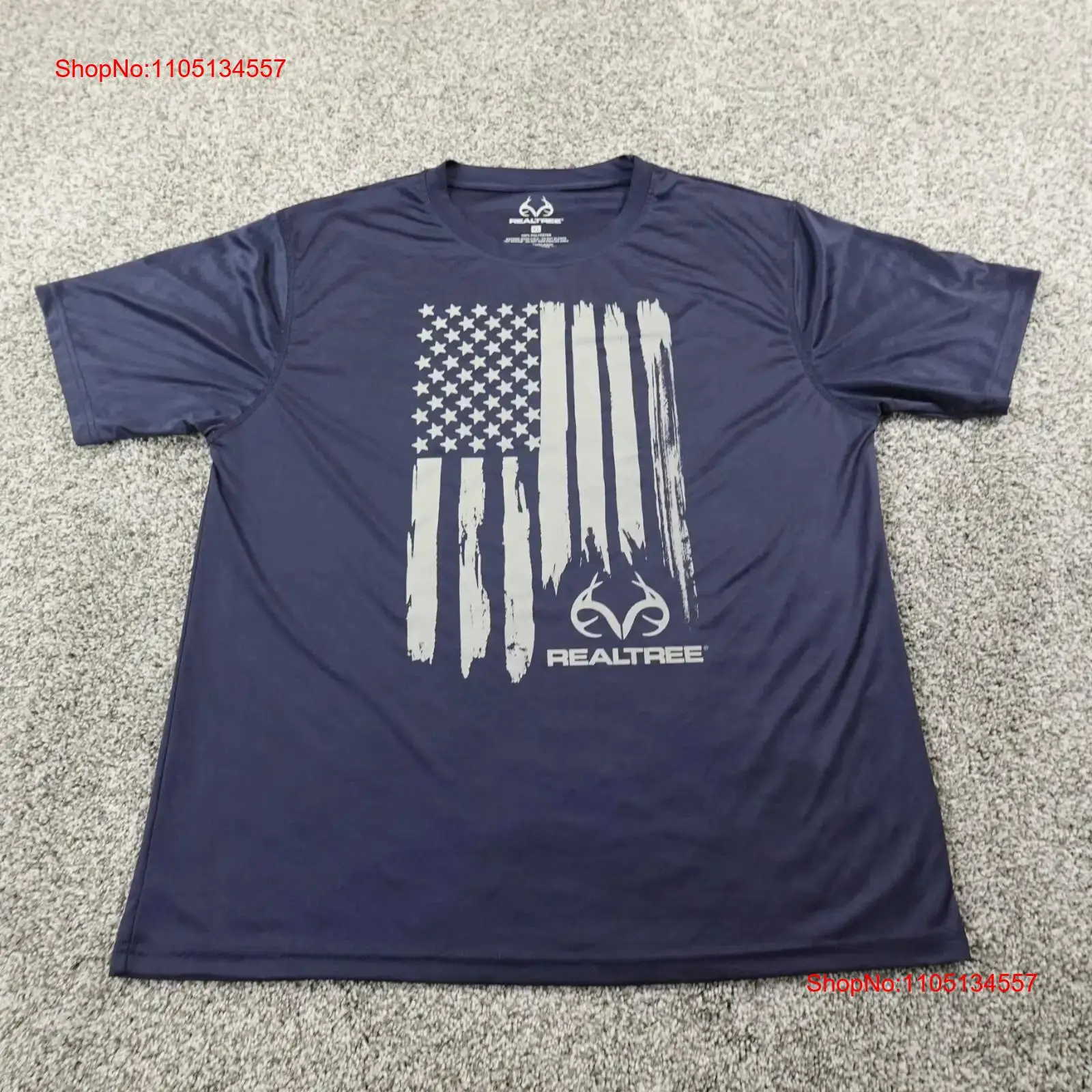 Outdoor Hunting Graphic Tees - Koszulka Realtree Męska XL Niebieska Flaga