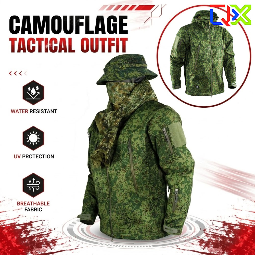 Outdoor Hunting Fleece - Zestaw taktyczny QX EMR Digital Flora