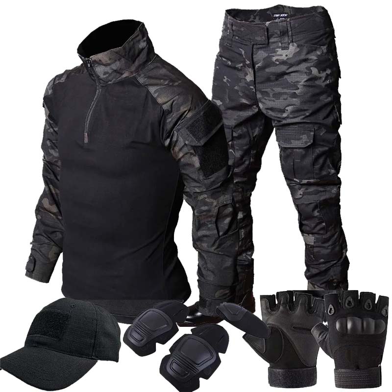 Outdoor Hunting T Shirts - RU Kamuflażowy Mundur Taktyczny Zestaw Outdoorowy