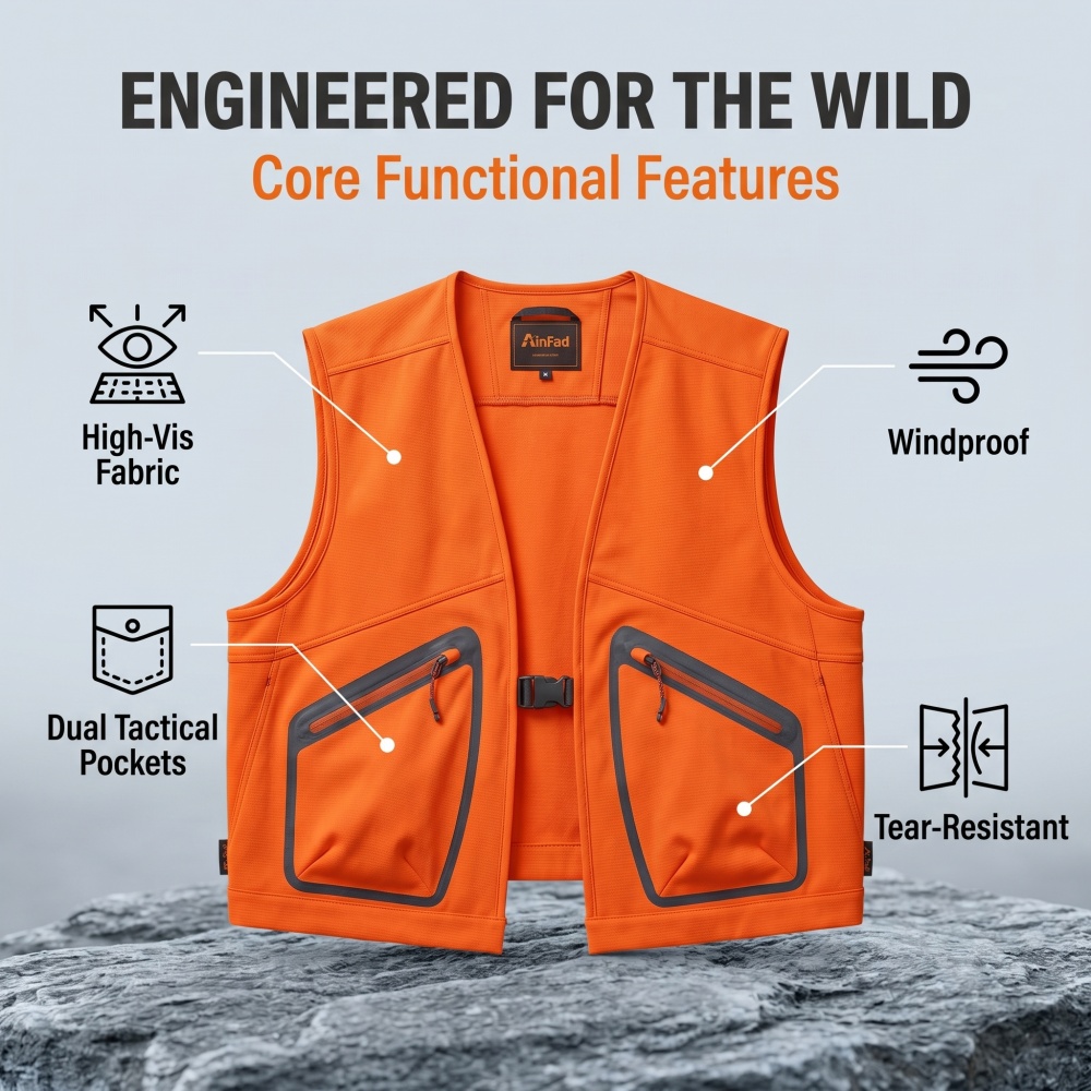 Męska kamizelka odblaskowa do  – Outdoor Hunting Fleece recenzja i cena