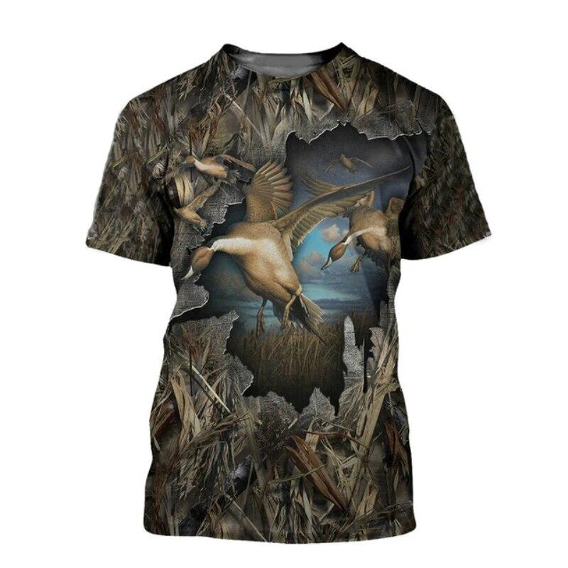 Męska koszulka z nadrukiem 3D  – Outdoor Hunting Graphic Tees recenzja i cena