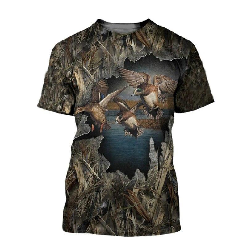 Męska koszulka z nadrukiem 3D  – Outdoor Hunting Graphic Tees recenzja i cena