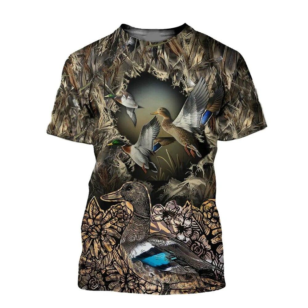 Męska koszulka z nadrukiem 3D  – Outdoor Hunting Graphic Tees recenzja i cena