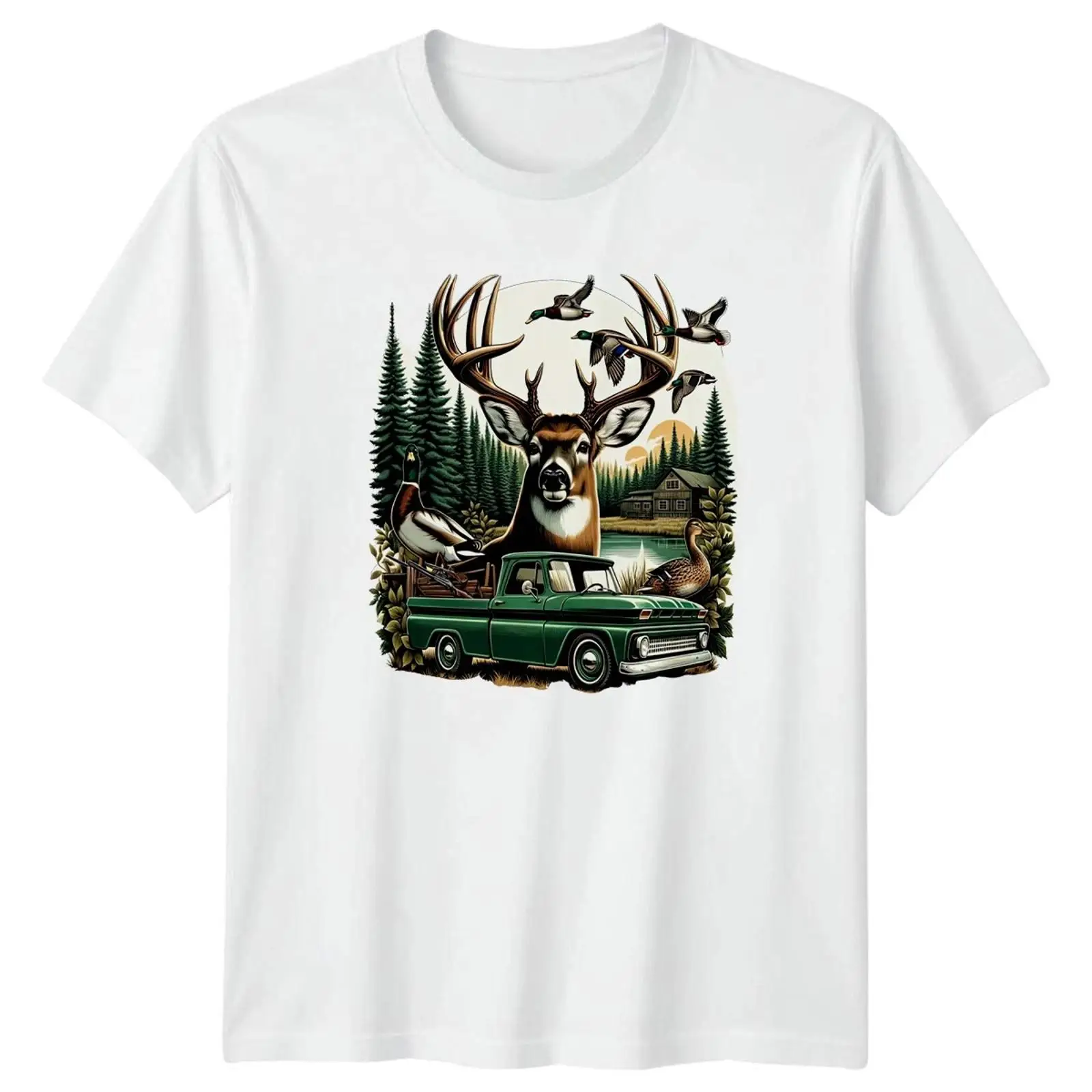 Koszulka męska Deer Duck Hunti – Outdoor Hunting Graphic Tees recenzja i cena